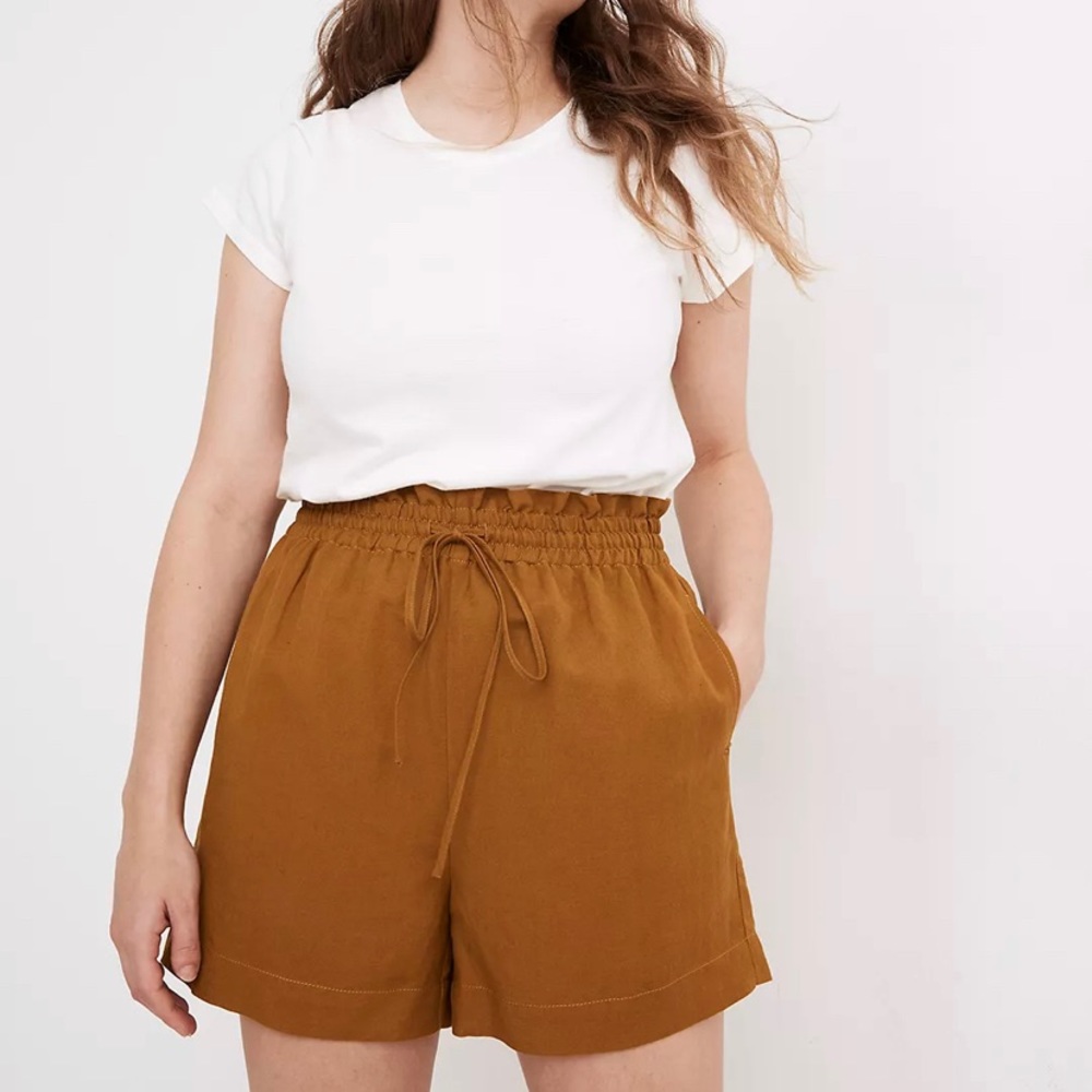 MADEWELL Linen-Cotton Drawstring Pull-On Shorts